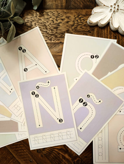 Alphabet Tracing Cards – Digital Download with Ñ ñ for Spanish Learners!